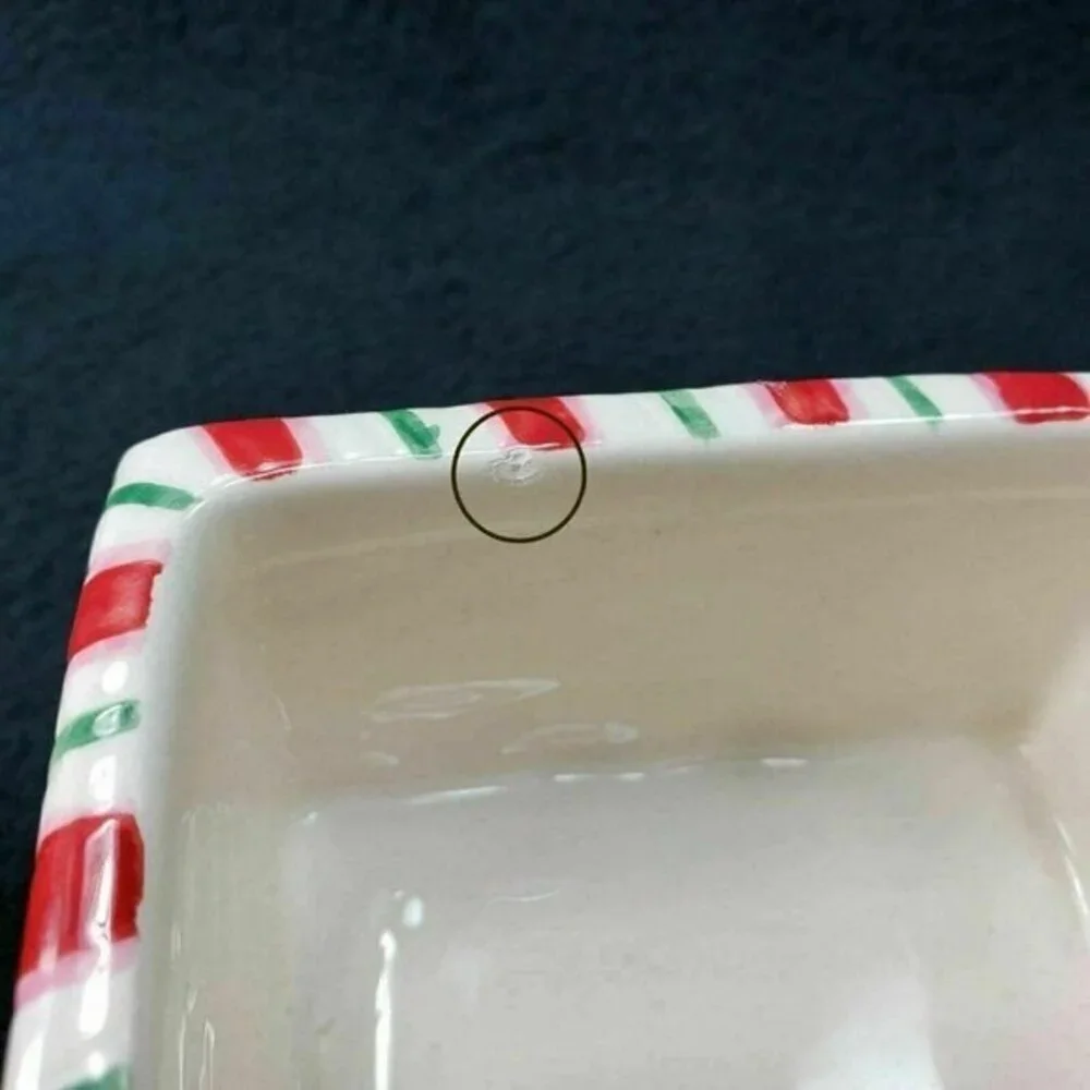 Fitz and Floyd Candy Jar Trinket Box Holiday Sweet Holiday Christmas Lidded READ